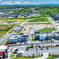 Aerial View of Susquehanna Union Green taken on May 1, 2024